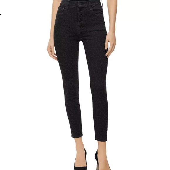 NWT J BRAND Leopard Print High Rise Crop Skinny - Picture 1 of 5